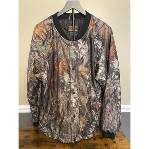 VTG Stearns Jacket Mens L Camo Dry Wear Snap Mossy Oak Break Up Quilted Hunting